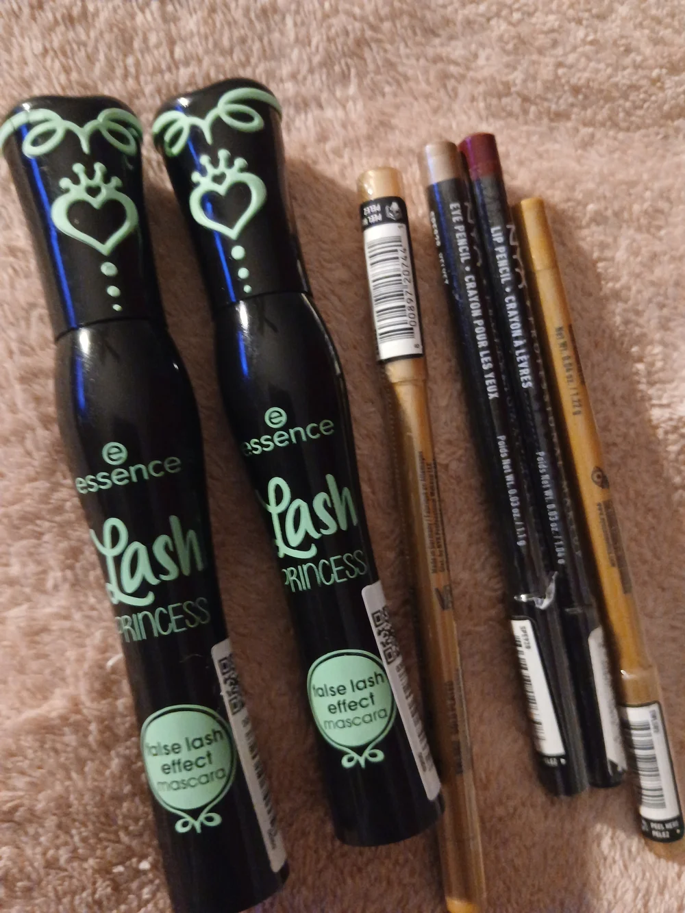 Ulta Beauty Eye Makeup Lot - Black Mascara + Gold, Brown, Pink, Purple Liners